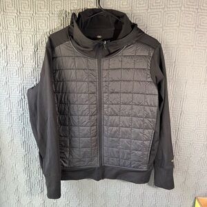 Legend Discovery Full Zip Sweater Womens Medium Black Hoodie Thumb Holes